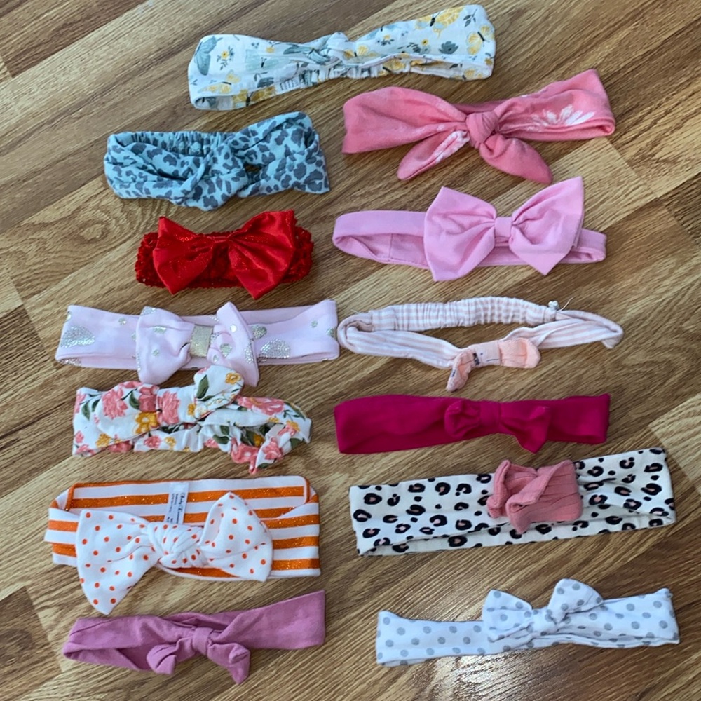 13 Baby Girl Colorful Headband Accessory Bundle